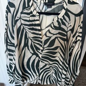 Sanctuary Women's Leaf Print Button Down Shirt